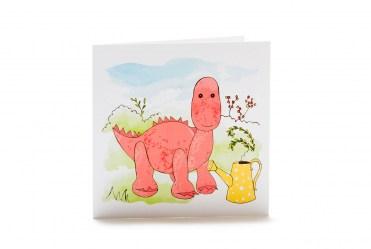 Pink Diplodocus Card